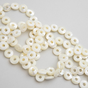 Masa perłowa opalizująca kółko wycięte białe 13mm