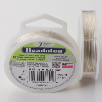 Linka stalowa Beadalon siedmiostrunowa 31m 0.38mm silver