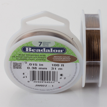 Linka stalowa Beadalon siedmiostrunowa 31m 0.38mm bronze