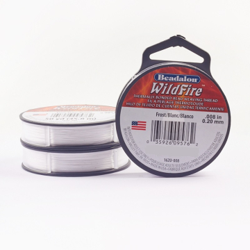 Beadalon nić Wildfire biała 0,20mm