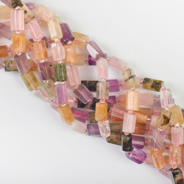 Mix kryształów górskich słupek ciosany 11x6,5mm