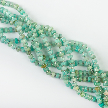 Amazonit krążek 3x6,5mm