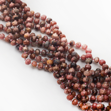 Rodonit oponka fasetowana 7,5x6mm