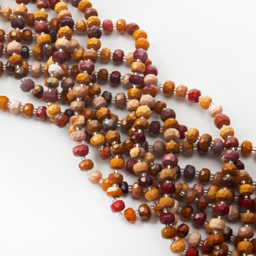 Jaspis mokait oponka fasetowana 8x6mm