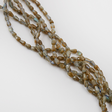 Labradoryt łezka fasetowana 6,5mm