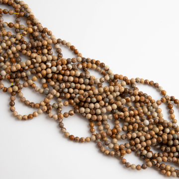 Jaspis krajobrazowy kulki matowe 3,5mm