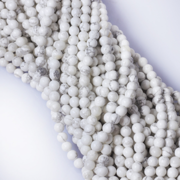 Howlit biały kulki gładkie 6.5mm