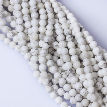 Howlit biały kulka gładka 8mm