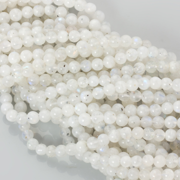 Biały kamień księżycowy kulki gładkie 6,5mm