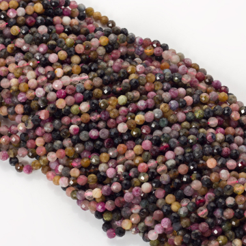 Turmalin kulki fasetowane 4mm