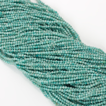 Amazonit kulka fasetowana 2,5mm