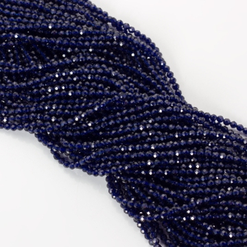 Szafir klarowany kulki fasetowane 3mm