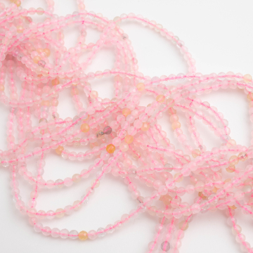 Morganit kulka fasetowana 2,5mm