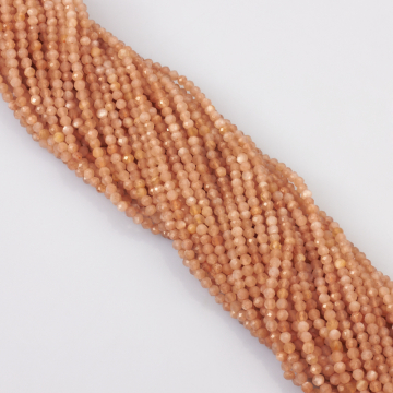 Kamień słoneczny kulki fasetowane 3,5mm