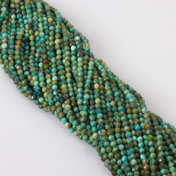 Turkus afrykański kulki fasetowane 3mm