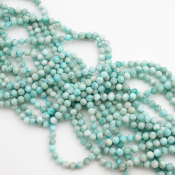 Amazonit kulki fasetowane 4mm