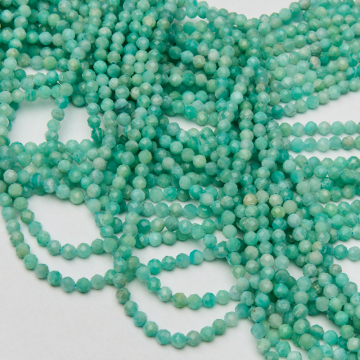Amazonit kulka fasetowana 4mm