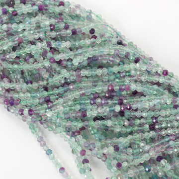 Fluoryt kulki fasetowane 4mm