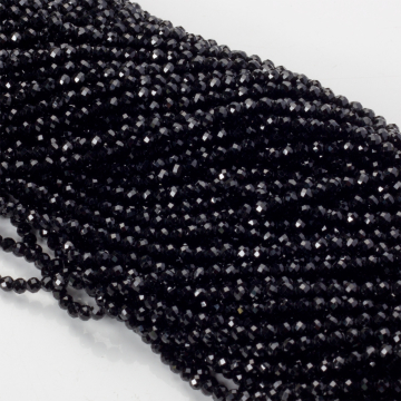 Czarny onyks kulki fasetowane 3,5mm