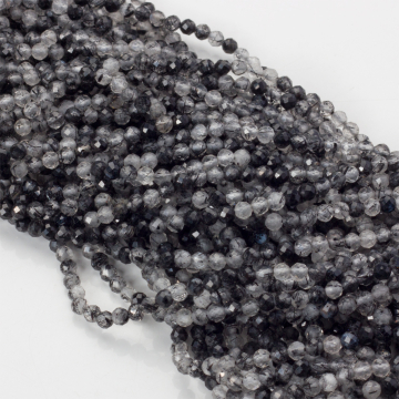 Kwarc z rutylem kulki fasetowane 3.5mm