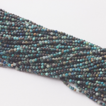 Chryzokola kulki fasetowane 2mm