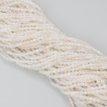 Kamień księżycowy kulka fasetowana 4mm