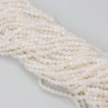 Kamień księżycowy kulka fasetowana 4mm