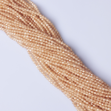 Cyrkonia szampańska kulka fasetowana 3mm