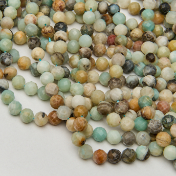 Amazonit kulka fasetowana 8mm