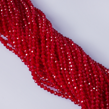 Granat syntetyczny kulka fasetowana 3mm