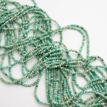 Turkus naturalny kulka fasetowana 2mm