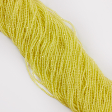 Kocie oko kulka fasetowana cytrynowa 1,9-2mm