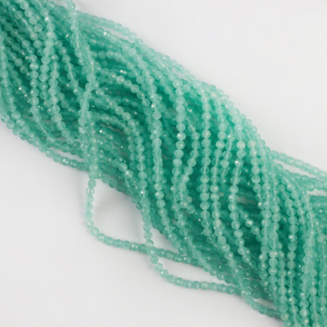 Kocie oko kulka fasetowana turkusowa 3-3,2mm