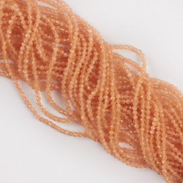 Kocie oko kulka fasetowana beżowa 2.7-3mm