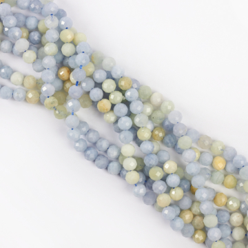 Akwamaryn kulka fasetowana 6mm