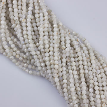 Kamień księżycowy kulka fasetowana 6mm