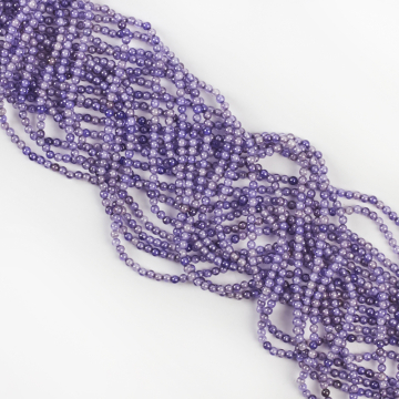 Cyrkonia kulka gładka fioletowa 2mm