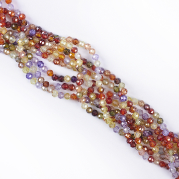 Cyrkonia mix kulka fasetowana 4mm