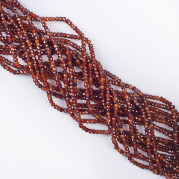 Pomarańczowy granat oponka fasetowana 3x2mm