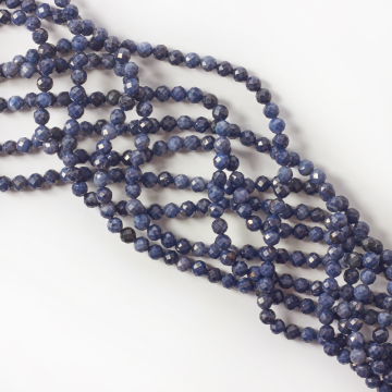 Szafir kulka fasetowana 4,5mm