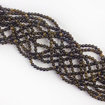 Złoty obsydian kulka gładka 3mm