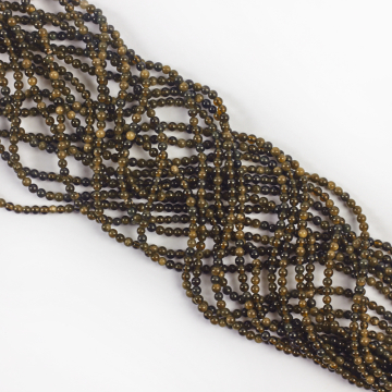 Złoty obsydian kulka gładka 2,5mm