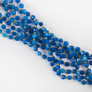 Kianit syntetyczny baryłka fasetowana 6mm