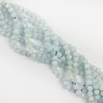 Akwamaryn kulka fasetowana 6mm