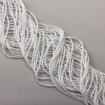 Kocie oko kulka gładka biała 2mm