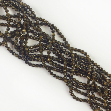 Złoty obsydian kulka fasetowana 3,5mm