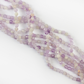 Ametyst lawendowy kulka fasetowana 4mm