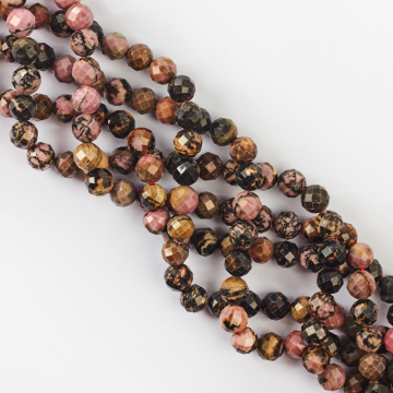 Rodonit kulka fasetowana 8mm