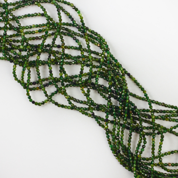 Zielony turmalin kulka fasetowana 2mm