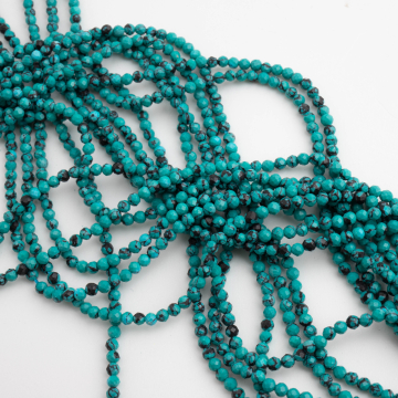 Magnezyt niebieski kulka fasetowana 2mm